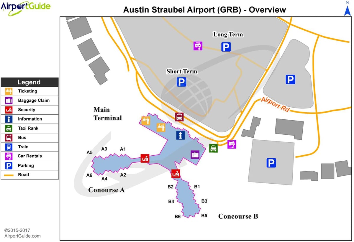 Austin airport mapu terminálu