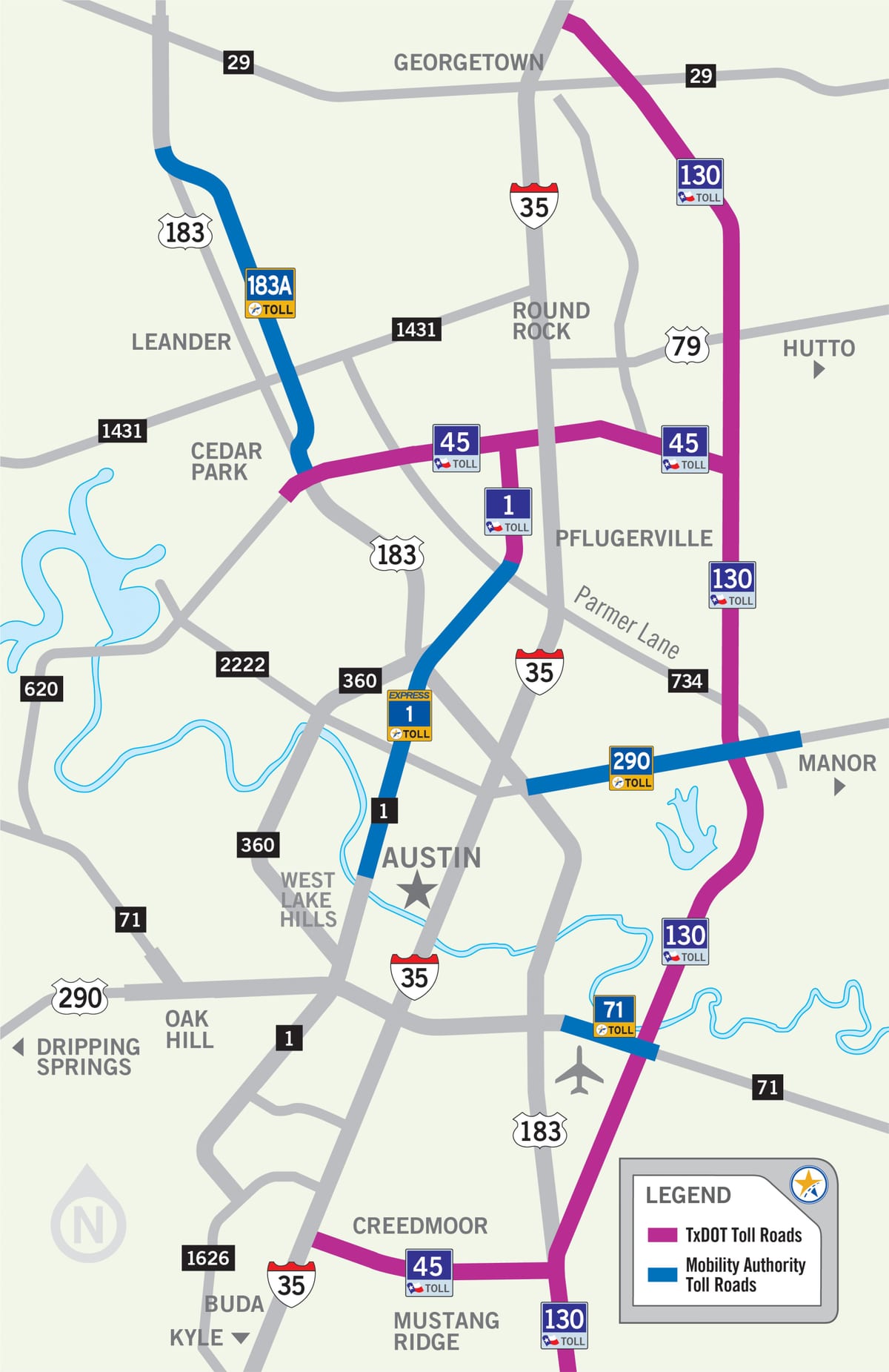 mapu Austin toll road