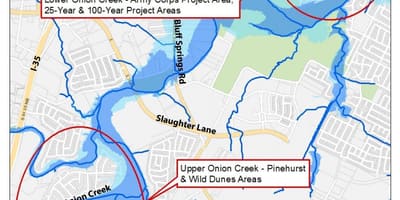 Austin flood plain mapu